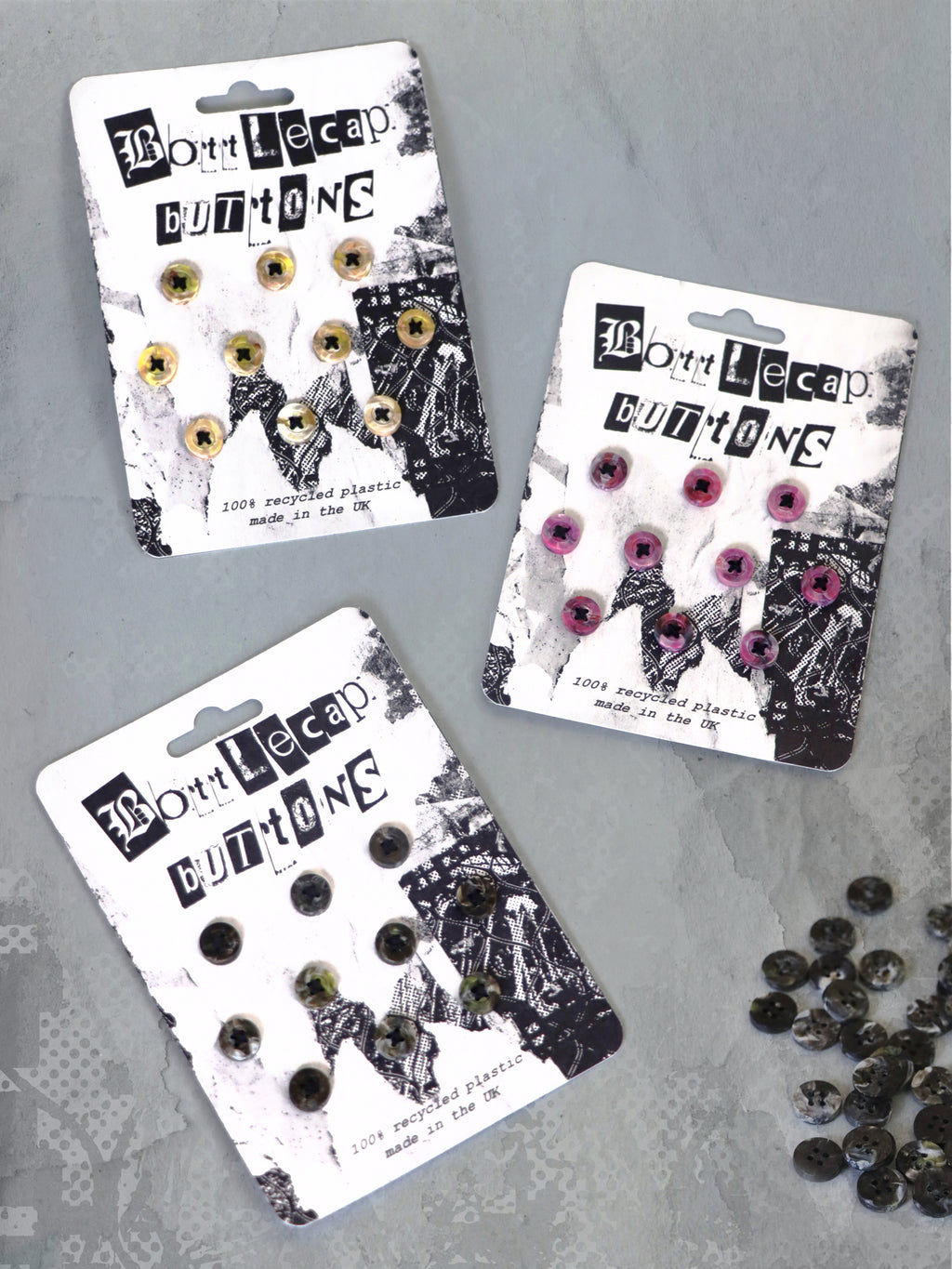 100% Recycled Plastic Buttons